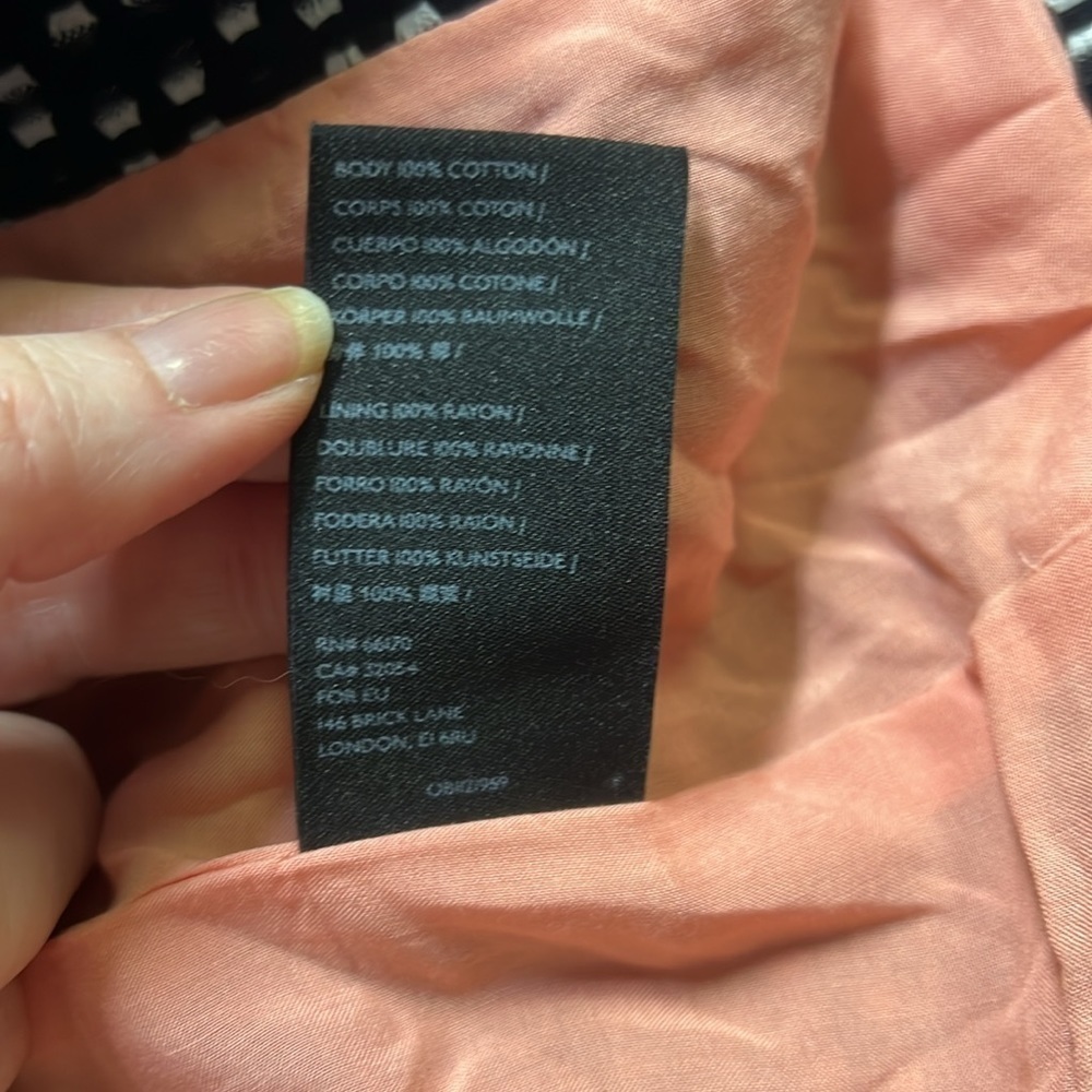 Anthropologie Printed Jacket Black White - Picture 9 of 9